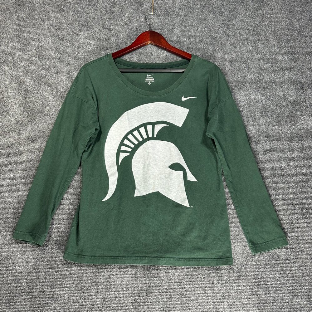 Nike Michigan State Spartans 3/4 sleeve T shirt Women's Size S Pre-owned